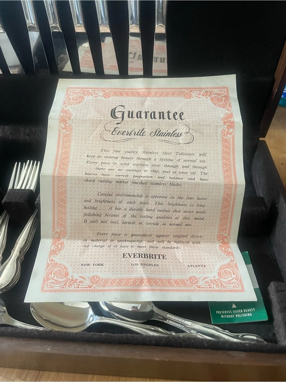 Vintage Everbrite Tarnish-Free Stainless Steel Flatware